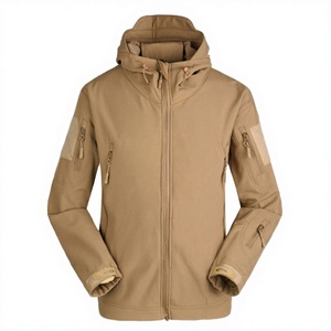 Spring Autumn Winter Camouflage Bomber Soft Shell Jacket Men's Fleece-lined Thickened Waterproof Outdoor Sportswear - Product Image 2