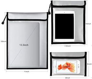 Paquete de 3 Bolsas Organizadoras Personalizables, Resistentes al Fuego y al Agua, con Certificación CE, para Documentos, Dinero en Efectivo y Tabletas, con Logotipo y Color Personalizables - Product Image 2