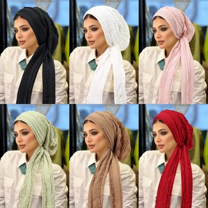 Hiyab Instantáneo Musulmán para Mujer, Estilo Nuevo CCY <span class=keywords><strong>2026</strong></span>, Pañuelo Islámico Liso para Invierno, Turbante, Hiyabs - Product Image 4