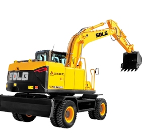 For EA7150H <b>Mini</b> Wheel Excavator 14Ton Hydraulic with <b>Motor</b> High Efficiency EarthMoving Backhoe One Year Warranty - Product Image 1