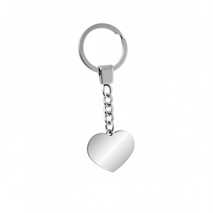 Portachiavi in Acciaio con Design a Cuore 26x30mm, Porta Monete in Metallo, Logo Inciso al Laser, Stile alla Moda con Stampa in Smalto - Product Image 2