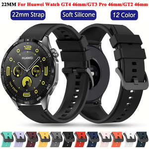 Cinturino di Ricambio in Silicone da 22mm per Huawei <span class=keywords><strong>Watch</strong></span> <span class=keywords><strong>GT</strong></span> 5/4/3/2 e GT6 Pro 46mm, Cinturino Sportivo con Fibbia a Perno, Design Sport Loop - Product Image 3