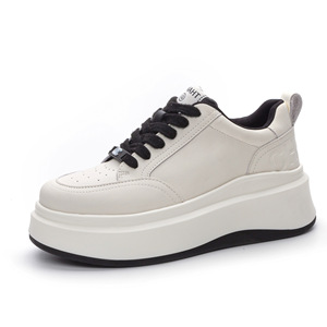 Zapatillas Blancas Deportivas Casuales para Mujer, 26.º Aniversario, Nuevo Estilo de Primavera, Tacón Alto, Suela Gruesa, Versátiles, Modernas y Elegantes - Product Image 1