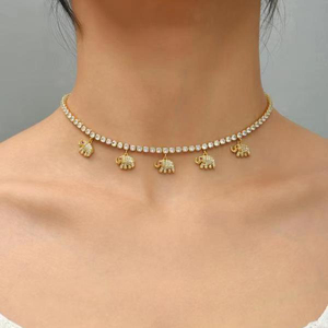 <span class=keywords><strong>Noticias</strong></span> Latón Chic Delicado Oro Minimalista CZ Diamante <span class=keywords><strong>Corazón</strong></span> Tenis Gargantilla Collar - Product Image 2