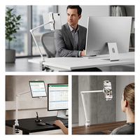 Support universel réglable en aluminium Ledetech pour téléphone, tablette et PC, compatible iPad, support de bureau multifonctionnel à fixation par pince