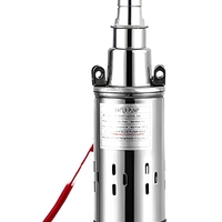 Pompe à vis submersible solaire DLSolar DC 12/24V 250W haute pression, sortie 1 pouce, pompe à eau solaire OEM, hauteur de refoulement max. 50m