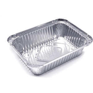 Rectangle Square Disposable Aluminum <b>Foil</b> Baking Pan Takeout Food <b>Container</b> Food Grade Plastic Lid Custom Size Kitchen Use - Product Image 2