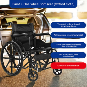 Forniture per terapia riabilitativa per sedia a rotelle manuale su misura in lega di alluminio regolabile leggera portatile - Product Image 4