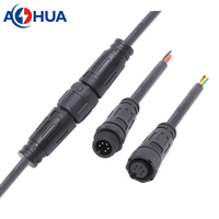 Signal d'alimentation mâle femelle sur moulage câble d'extension prise de courant IP68 étanche LED connecteur de lumière au néon 5pin