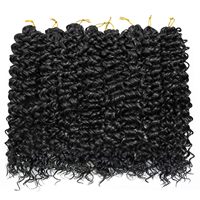 Extensions de cheveux humains brésiliens Remy Super Double Drawn pour tresses au crochet, 100g, 12-30 pouces, Ondulation Water Wave, Double trame naturelle