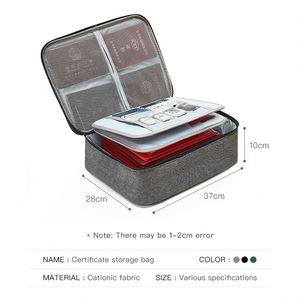 Bolsa Organizadora de Documentos de Viaje de Alta Calidad, Impermeable, con Cierre, para Guardar Documentos, Pasaportes y Archivos, Venta al Por Mayor - Product Image 2