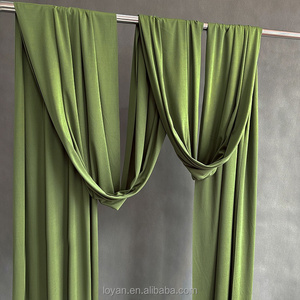 Rideaux <span class=keywords><strong>de</strong></span> fond en soie <span class=keywords><strong>de</strong></span> lait rose élégants et personnalisables pour mariages, fêtes et cérémonies - Décoration <span class=keywords><strong>de</strong></span> style moderne - Product Image 4