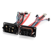 Connecteur de batterie empilable haute intensité 4+17 8.0/6.0mm, fiche mâle et prise femelle, contacts plaqués or, résistance au feu UL94-V0 pour