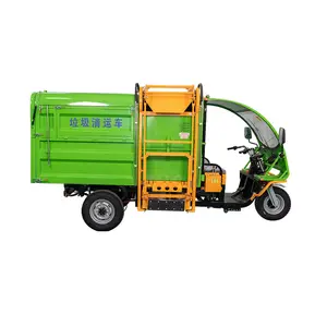 ZMX-Q45 Electric Road Cleaning Tricycle Cargo Electric Sanitation Tricycle Garbage Truck with Strong Motor for Road Cleaning