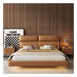 <span class=keywords><strong>Letto</strong></span> <span class=keywords><strong>Matrimoniale</strong></span> Sospeso Stile Crema Italiano Best Seller, <span class=keywords><strong>Letto</strong></span> in Legno Massello 1,8m, <span class=keywords><strong>Letto</strong></span> Imbottito in Pelle per Camera da <span class=keywords><strong>Letto</strong></span> - Product Image 2