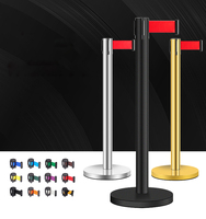 Barrière télescopique rétractable avec poteau de guidage, colonne de sécurité extensible pour le contrôle des foules et les barrières de circulation