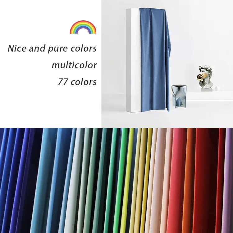 Multicolor Polyester Upholstery Fabric Luxury Velvet Curtain Fabric Imitate Woven Velvet Fabric