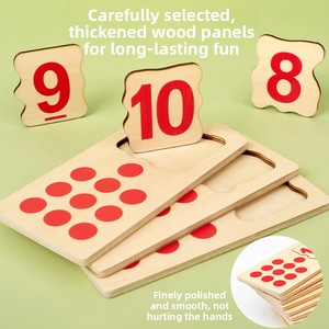 Puzzle <span class=keywords><strong>en</strong></span> <span class=keywords><strong>bois</strong></span> Montessori pour l'éducation précoce des enfants, jeu de correspondance numérique et cognitive, développement des capacités pratiques, 5-7 ans, <span class=keywords><strong>boîte</strong></span> de couleur - Product Image 4