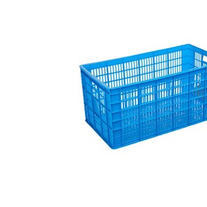 XG Rectangular Plastic Storage Crate L573 W390 H100 Blue Thickened For Logistics <b>Warehousing</b> Fruit Transport - Product Image 1