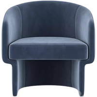 Mobilier de salon de style américain Chaise de canapé en tissu rembourrée Fauteuil moderne à structure métallique Chaise de loisirs de luxe