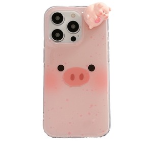 เคสโทรศัพท์ลายหมูสีชมพู 3 มิติ น่ารัก แบบสองชั้น สำหรับ iPhone 17 Pro Max 16 15 14 สำหรับสาวๆ - Product Image 5