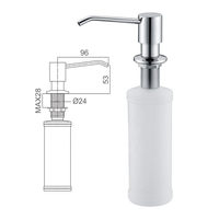 Distributeur de savon liquide pour les mains en laiton noir doré 2022, à poser sur le comptoir, intégré, pour la cuisine, kit de tubes pour distributeurs de savon