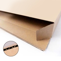 Boîte en carton kraft ondulé pour emballage, petite boîte de transport logistique, couvercle rabattable, colis renforcé pour coursier, épaissi pour supermarché