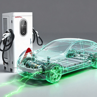 AMPPAL Nouvelle station de recharge pour véhicules électriques 60KW - 160KW, installation facile, qualité fiable, station de recharge CCS au sol, pour la maison et le commerce