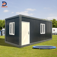Maison conteneur détachable de 20 pieds Cabine modulaire préfabriquée petite maison de vie pour les applications de construction de bureaux de sauvetage d'urgence