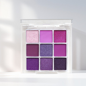 Purple Violet <b>Eyeshadow</b> Palette 9 Shades Matte & <b>Shimmer</b> Pigmented Long Lasting for Party - Product Image 2