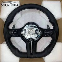 Volant de voiture sport en cuir noir complet pour BMW M3 M4 M5 M6 F30 F10 F15 X3m F97 F20 F22 F25 F31 F32 F34 F80 F84 F87