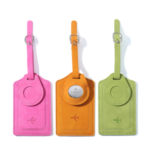 Travel Accessories <strong>Suitcase</strong> Luggage <strong>Tag</strong> Custom logo Pu Leather Passport Cover Bag Luggage Baggage <strong>Tags</strong> with air <strong>Tag</strong> Holder - Product Image 2