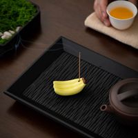 Support pour bâtonnets d'encens, diffuseur d'arômes pour chambre à coucher, base en céramique en forme de banane, porte-arômes