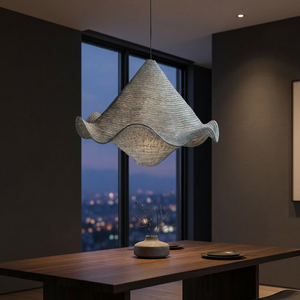 Luminaire suspendu LED en fer tissé à la main Sonnet Decor, design bohème moderne, lumière blanche chaude 3500K, CRI 80, résidentiel - Product Image 2