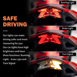 Luz Trasera LED para Motocicleta, Luz de Freno, Direccional Integrada para <span class=keywords><strong>Kawasaki</strong></span> <span class=keywords><strong>Z125</strong></span> 2013-2022 <span class=keywords><strong>Ninja</strong></span> ZX6R Z800 2013-2016 - Product Image 3