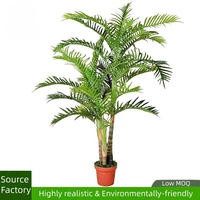 Palmera Areca/Hawaiana Artificial de Plástico de Alta Simulación Sirui - 165cm/260cm, Ecológica, Resistente a la Decoloración y Duradera