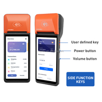 Terminal de point de vente portable Android 12, 5,5 pouces, 3 Go, 16 Go, 4G, WiFi, lecteur NFC, imprimante thermique 58 mm, caisse enregistreuse mobile