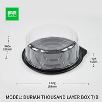 New Style 6 Zoll Einweg-PET-Kunststoff boxen für Lebensmittel für Salat Pizza Sandwich Verpackung für Geburtstags-oder Hochzeits torten