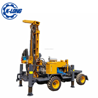 Plateforme de forage de puits d'eau portable sur roues, profondeur maximale 200 m, diamètre 300 mm (5000 kg)