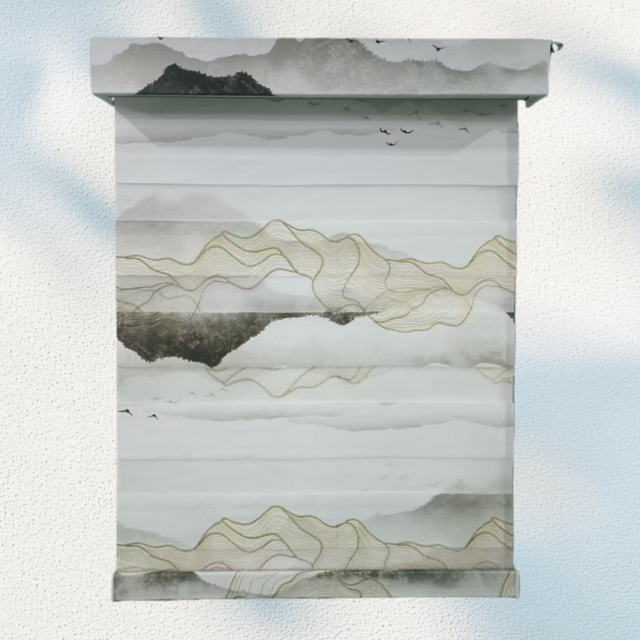Custom Picture Printed Fabric Zebra Shades for Window Digitally Printed Photo Roller Dual Blinds