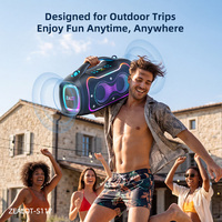 Haut-parleur portable d'extérieur Zealot S117 320W, dernière version, avec contrôle par application, sans fil, batterie 48000mAh, lumière RGB, haut-parleur Bluetooth