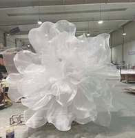 Arche de fleurs en organza de style rond pour événements de mariage 240*240CM