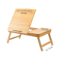 Table de lit pliable en bambou pour ordinateur, tablette et smartphone – Idéale pour les devoirs, la lecture, le travail – Table de petit-déjeuner réglable – Offre spéciale