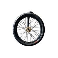 Kit Roda Supermoto 17 Inci CNC Aluminium dengan Ban Balap Jalanan untuk Sur-Ron Light Bee X LBX Set Pengganti Performa Tinggi