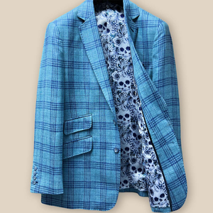 MTM personalizzato nuovo arrivo <span class=keywords><strong>di</strong></span> lusso in lana <span class=keywords><strong>di</strong></span> seta <span class=keywords><strong>di</strong></span> <span class=keywords><strong>lino</strong></span> blu <span class=keywords><strong>abito</strong></span> da <span class=keywords><strong>uomo</strong></span> 2 pezzi Set su misura su misura - Product Image 2