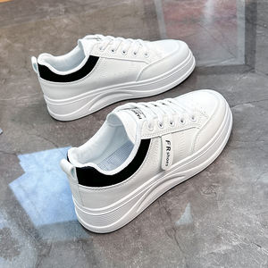 2025 Groothandel Nieuwe Mode Ronde Hoofd Sport Vrije Tijd Single Dikke Bodem Witte Sneakers Vrouwen Custom Schoenen Voor Man - Product Image 2