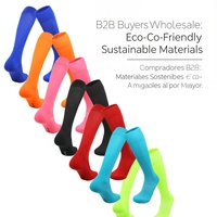 Chaussettes de football en tissu recyclé écologiques en gros, respirantes, douces et rembourrées, avec logo personnalisé, en vrac, OEM
