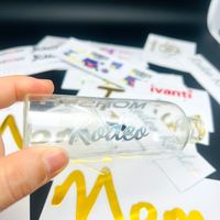 Autocollant transparent personnalisable en 3D avec transfert UV, brillant, imperméable, logo métallique, personnalisation de l'étiquette privée, emballage