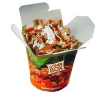 Boîte d'emballage personnalisée 16OZ 26OZ 32OZ, boîte à nouilles chinoises en papier kraft jetable, designs imprimés avec logo