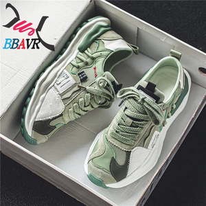 Baskets rétro à plateforme pour hommes, à lacets, antidérapantes, respirantes et confortables pour les sports décontractés - Product Image 5